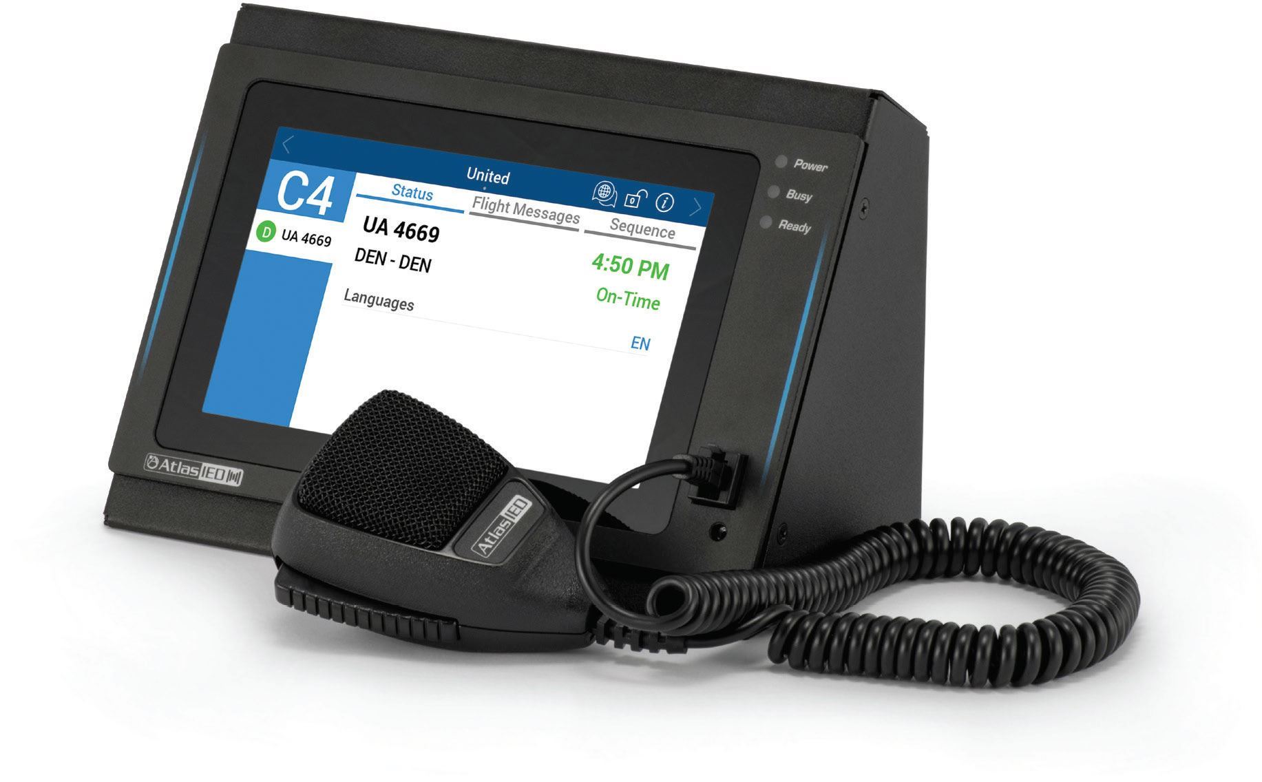 IED570 Digital Communication mic station with infos on LCD screen